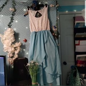 💥$10 SALE M Lace Faux Wrap Dress